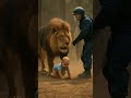 Lion Enclosure Rescue! Baby Saved in a Heart-Stopping Moment 🦁😨💥 #LionRescue #ZooRescue #aishorts