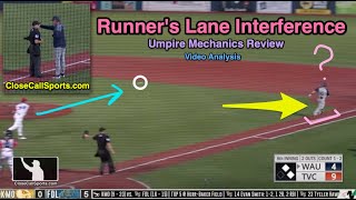 Runner's Lane Interference - Umpire Mechanics Review and Analysis Wealth
