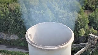 Castle Cement Factory and Quarries Near Clitheroe DJI Mini 2 Chimney Flight