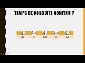 Rse grer ses temps de conduite et ses interruptions de conduite