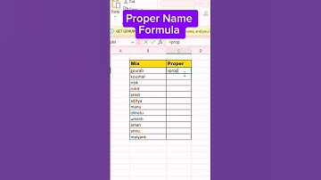 MS Excel Me Proper Name Kaise Likhe || MS Excel Formula #viral #shorts #trending #shortfeed