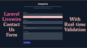 Laravel 10 Livewire Contact Us Form with real-time validations