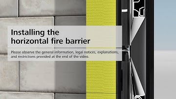 StoVentec Glass rainscreen cladding facade - Installing the horizontal fire barrier