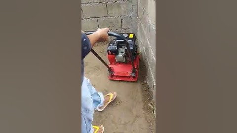 Mechanical tamping of Soil before concreting to provide flat surface