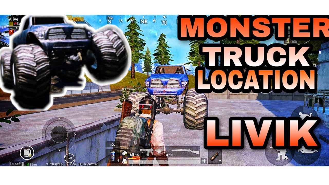 LIVIK MONSTER TRUCK LOCATION 🔴 PUBG MOBILE OFFICIAL 🔥🔥