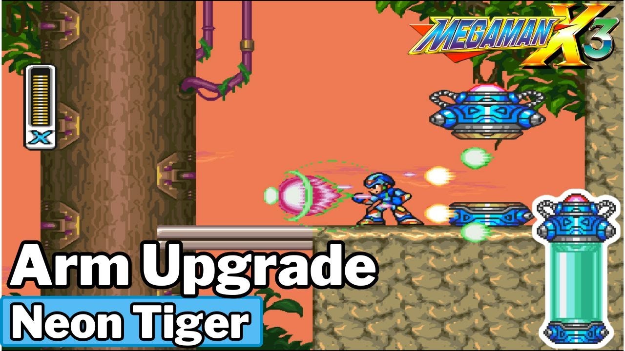 Megaman X3 - Arm | Buster Upgrade Location [Neon Tiger]