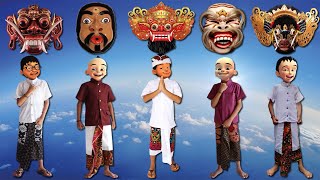 Upin Ipin dan teman teman bermain barong Bali, Seruuuuu !!!