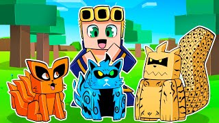 Adoptamos HUEVOS de BIJUUS PELIGROSOS de NARUTO en MINECRAFT 🐣🦖