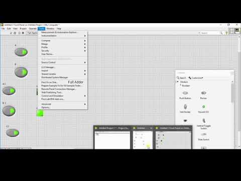 Half Adder and Full Adder in LABVIEW