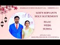 Gods servants holy matrimony  isaac weds sudha  6th july 2023  rock prayer house pulivendula