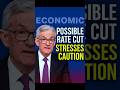 Fed Chair Jerome Powell Signals Possible Rate Cut, Stresses Caution.