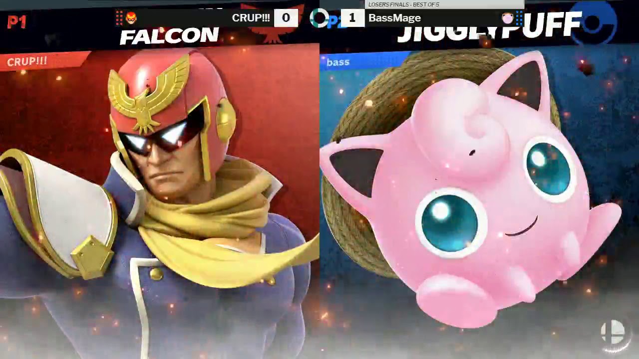 SOS 165 SSBU Losers Finals - CRUP!!! (Captain Falcon) vs BassMage (Jiggly Puff)