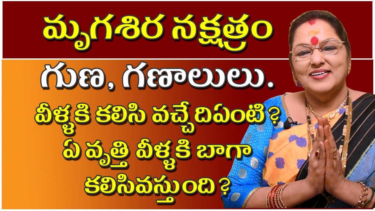 మృగశిర నక్షత్రంగుణ, గణాలులు.వీళ్ళకి కలిసి వచ్చేదిఏంటి? ఏ వృత్తి వీళ్ళకి బాగా కలిసివస్తుంది?