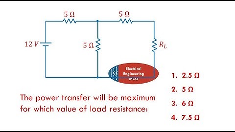 Power transfer will be maximum MCQ Question with solution