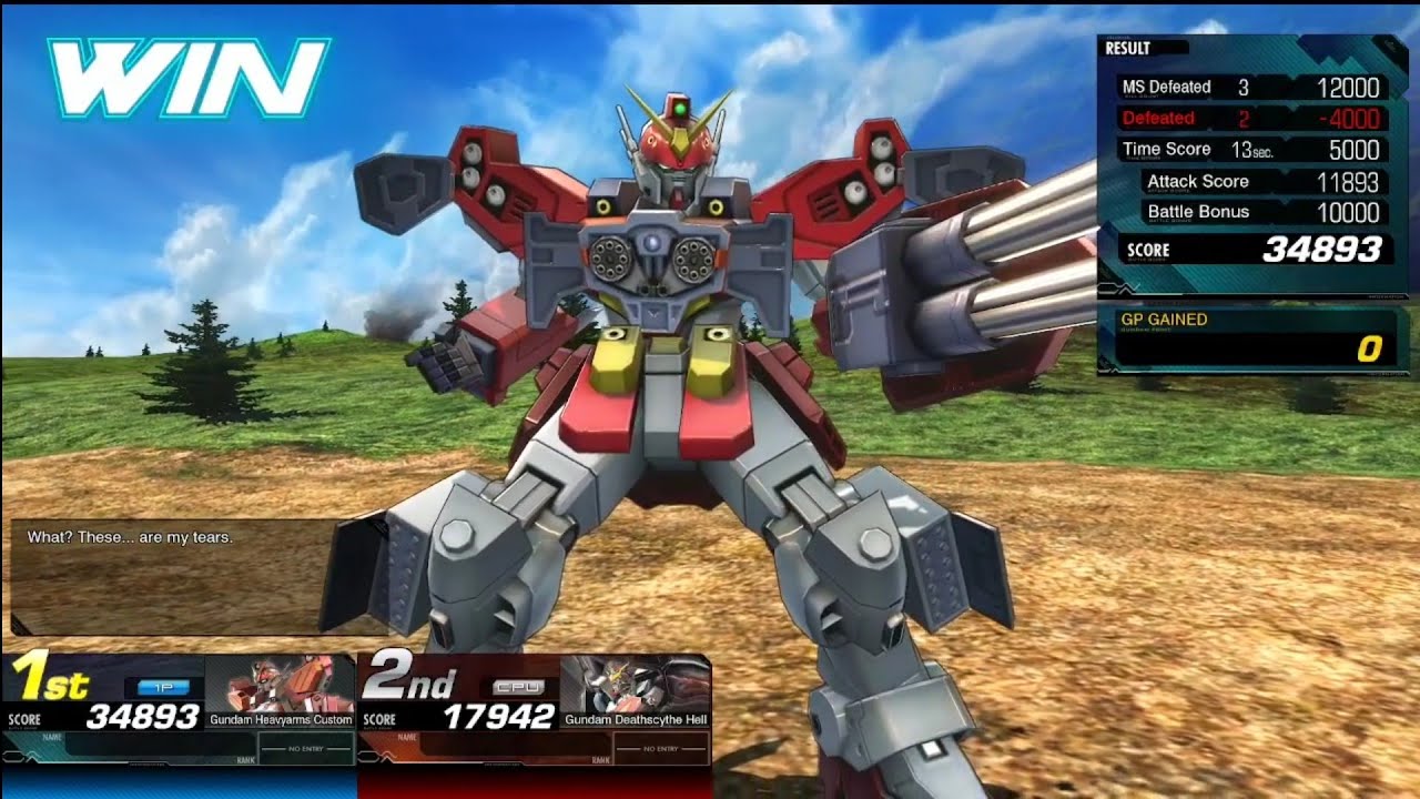MOBILE SUIT GUNDAM EXTREME VS. MAXIBOOST ON: Gundam Heavyarms Custom Gameplay