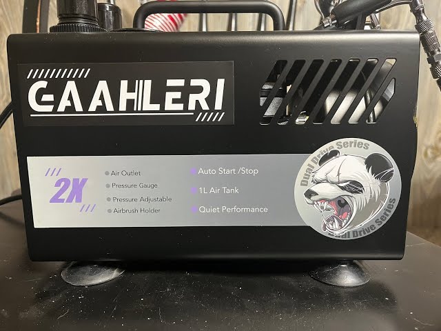  Gaahleri Airbrush Kit with Compressor Air Tank 1L