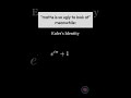Euler S Identity Math Mathematics Manim Animation Euler Mathshorts Formula Mathvideos 