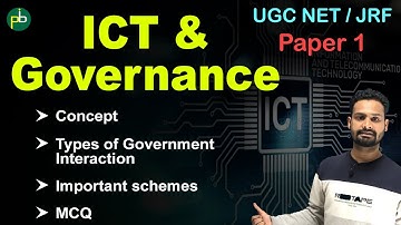 ICT & Governance | Information & Communication Technology | Paper1 | UGC NET/JRF