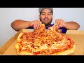 Nick forcing ME to FINISH a whole pizza &amp; GET fat ... Pizza Mukbang