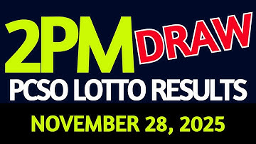2pm Lotto Result Today November 28, 2025 Swertres Ez2 PCSO