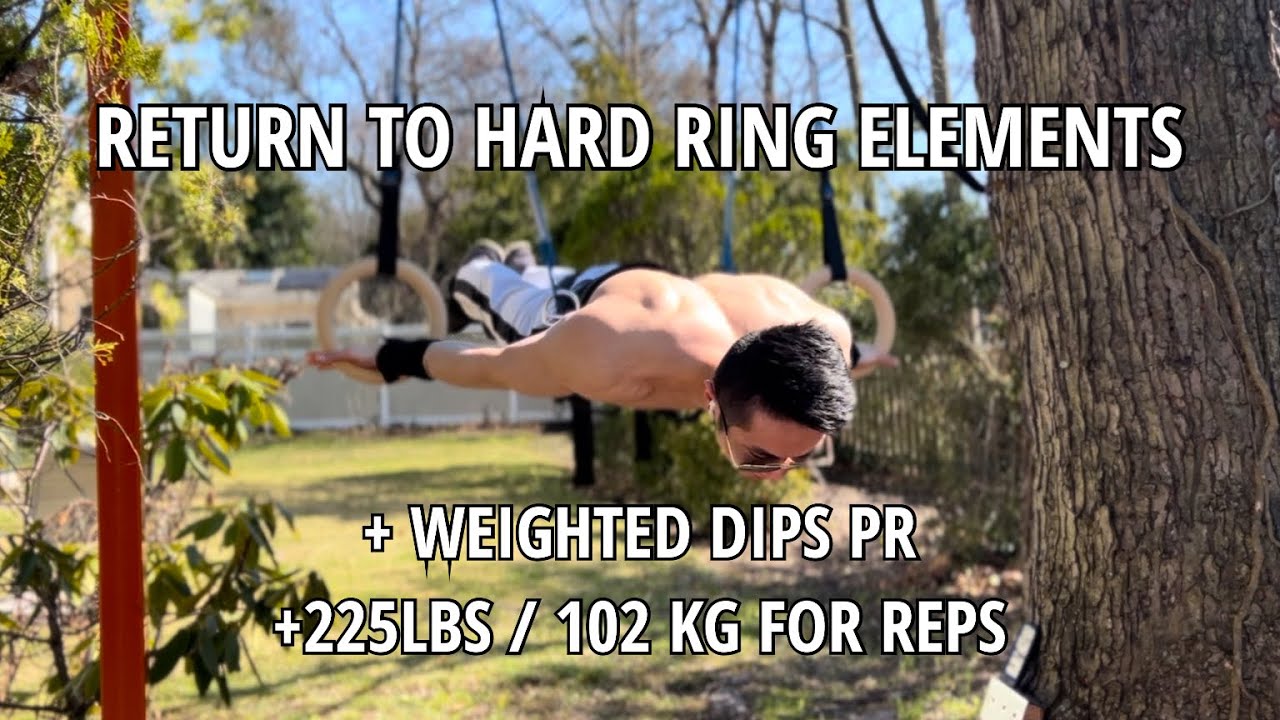 INSANE Training Session Hard Ring Elements & +5 Plate PR Weighted Dips YouTube