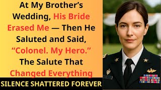 At My Brother’s Wedding, His Bride Erased Me — Then He Saluted and Said, “Colonel. My Hero.”