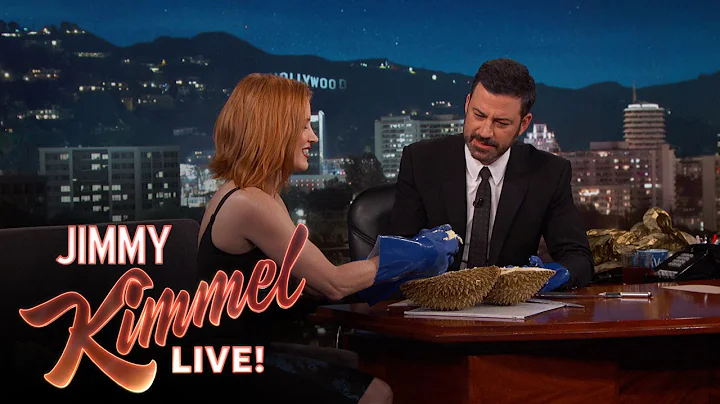 Jessica Chastain and Jimmy Kimmel Eat the "Bleu Ch...