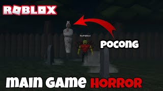 Aku bermain game horror bersama channel E-SKEVI serem bgt - Escape From Scary Ghost Roblox Indonesia