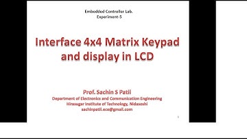 5 Embedded Controller Lab  LPC1768   Experiment 5 _ Prof. Sachin Patil