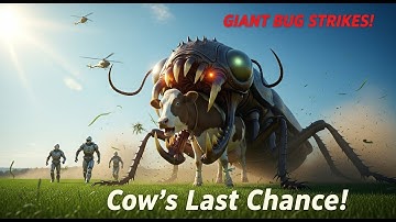 “Heroic Rescue Team Saves Greedy Cow from Giant Bug Terrifying Attack”