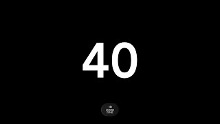 40 Second Classic Countdown Timer | Simple, Big Bold Numbers, Easy to Read, End Alarm | Good Time