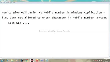 Validation in C# Windows application.