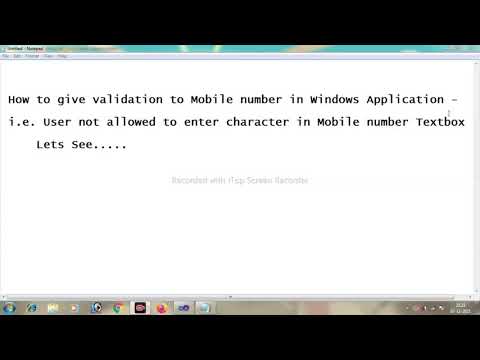 Validation in C# Windows application.