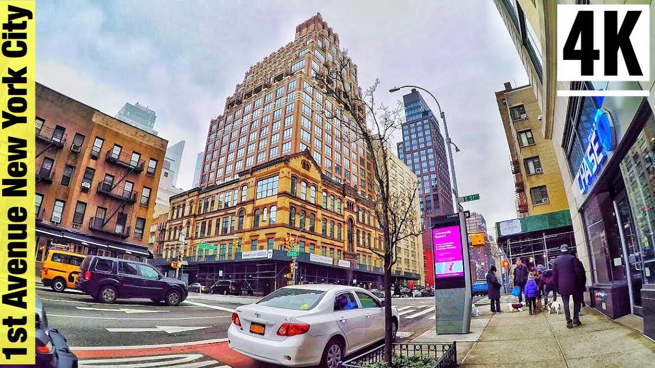 ⁴ᴷ⁶⁰ 1st Avenue (Manhattan) New York City Walking Tour 2020 | New York City Walking Tour 2020