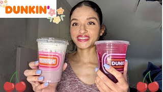 Dunkin 2026 Spring Menu Drinks | Part 2 | Cherry Daydream Refresher and Cherry Limeade Refresher