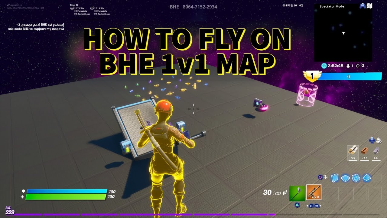 New How To Fly Glitch In Fortnite Bhe 1v1 Map Youtube