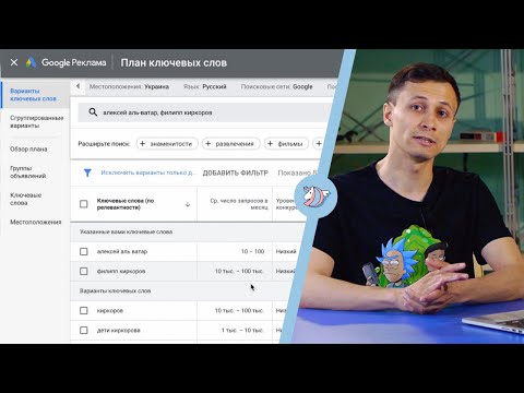 ПЛАНИРОВЩИК КЛЮЧЕВЫХ СЛОВ GOOGLE за 13 минут | Поисковые запросы в Adwords | Алексей Аль-Ватар