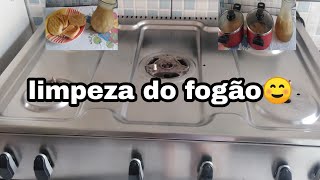 LIMPEZA DO FOGÃO+ café da manhã / FIZ ALMOÇO SIMPLES E RÁPIDO 😋