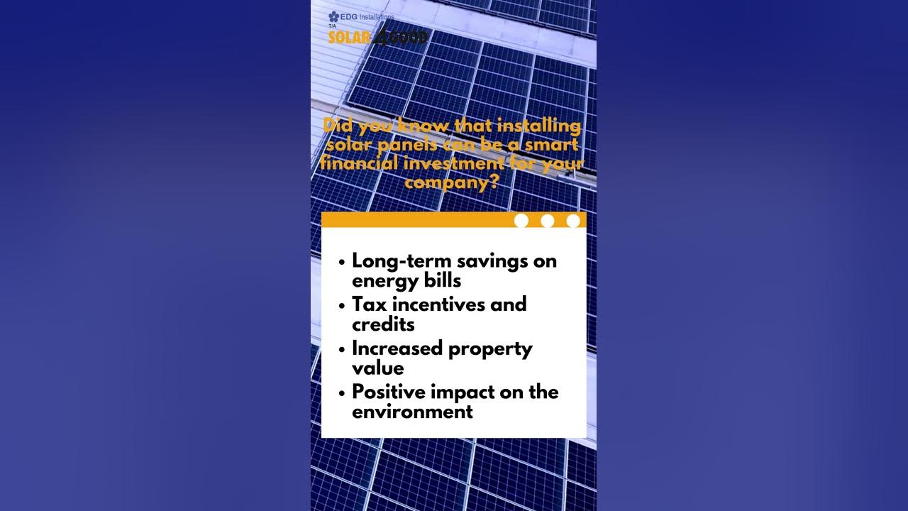 Solar Panels Good Investment for Business YouTube