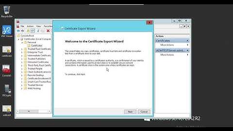export win server 2012 SSL certificate