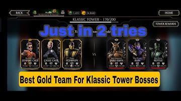 MK Mobile Klassic Tower Battle 170 Using Gold Characters