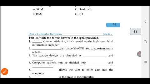 Grade 7 Ict Education Unit 2 Review Question 