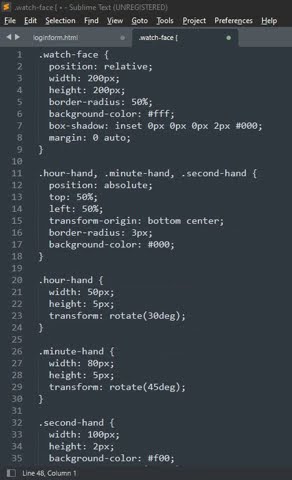 How to Create a CSS-Styled Watch Using HTML and CSS #html #web # ...
