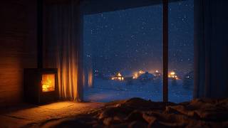 ❄️Cozy Winter Cabin Fireplace Sounds 🔥 | Calming Night Ambience