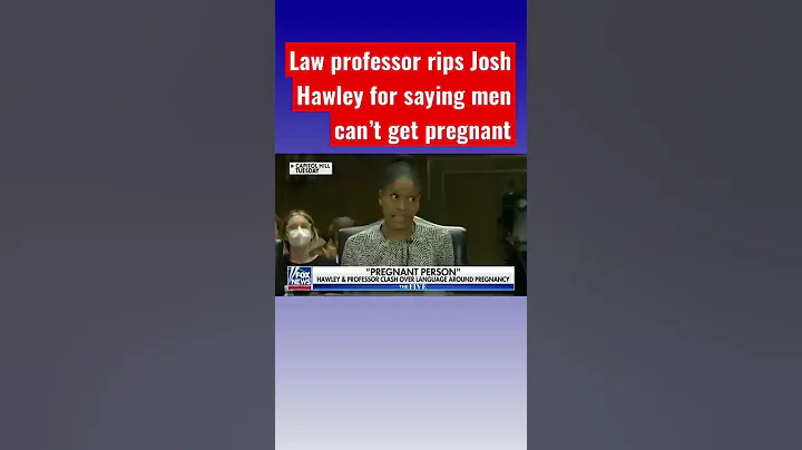 Who can get pregnant? Sen. Josh Hawley faces off with law professor #shorts