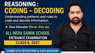Famous REASONING:Chapter:(Coding-Decoding),AISSEE 2027 Class.6, Explanation by Mr.Saurabh Sir  Profile