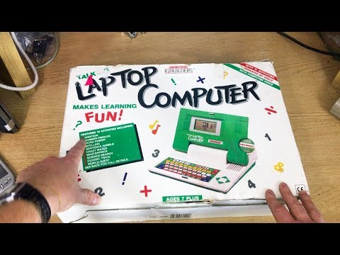 Vtec Talking Laptop Computer Review & Demonstration ( 1989 Grandstand )