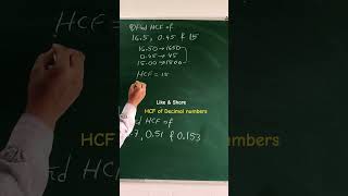 HCF of Decimal numbers #ssc #railwayexam #banking #mathstricks #viralmaths #mathshorts