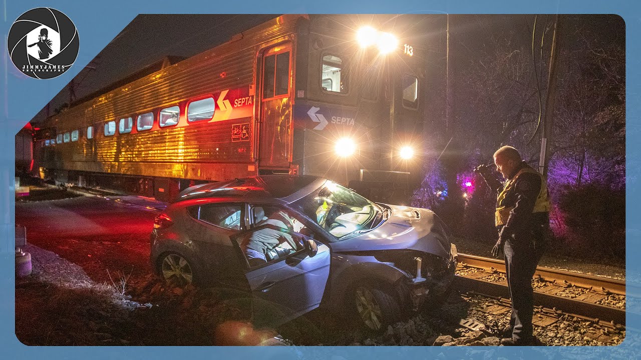 Train Hits A Car On The Tracks | Chalfont - YouTube
