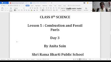 8th - Science - 13.05.2020 - Combustion and Fossil Fuels ( Part 3 )